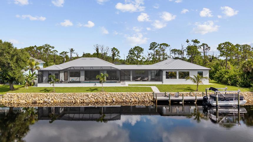 Waterfront home with a dock