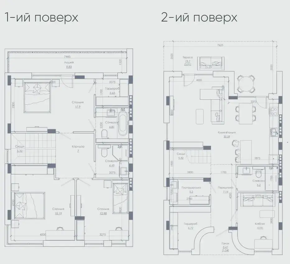 ONE CLUB VILLAGE — планировка дуплекса 4