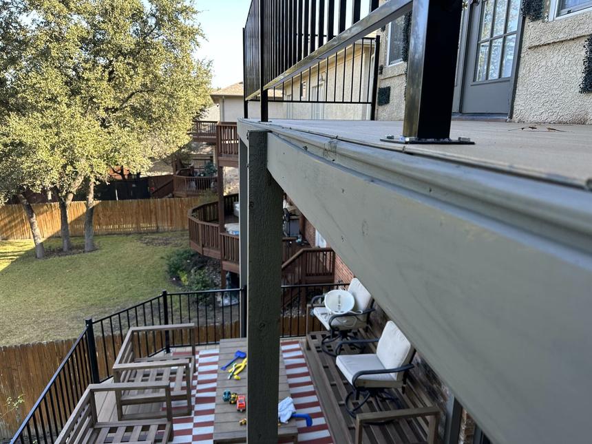Two-level wood deck restoration Austin TX — photo 6