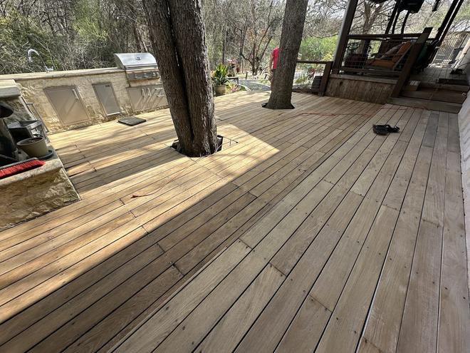 Deck staining and painting Austin TX — outdoor wood deck refinishing
