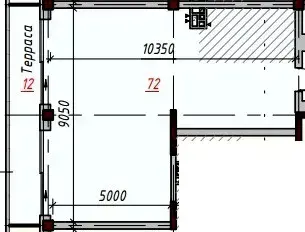 1-комнатная квартира в ЖК OZONE Residence — планировка 2