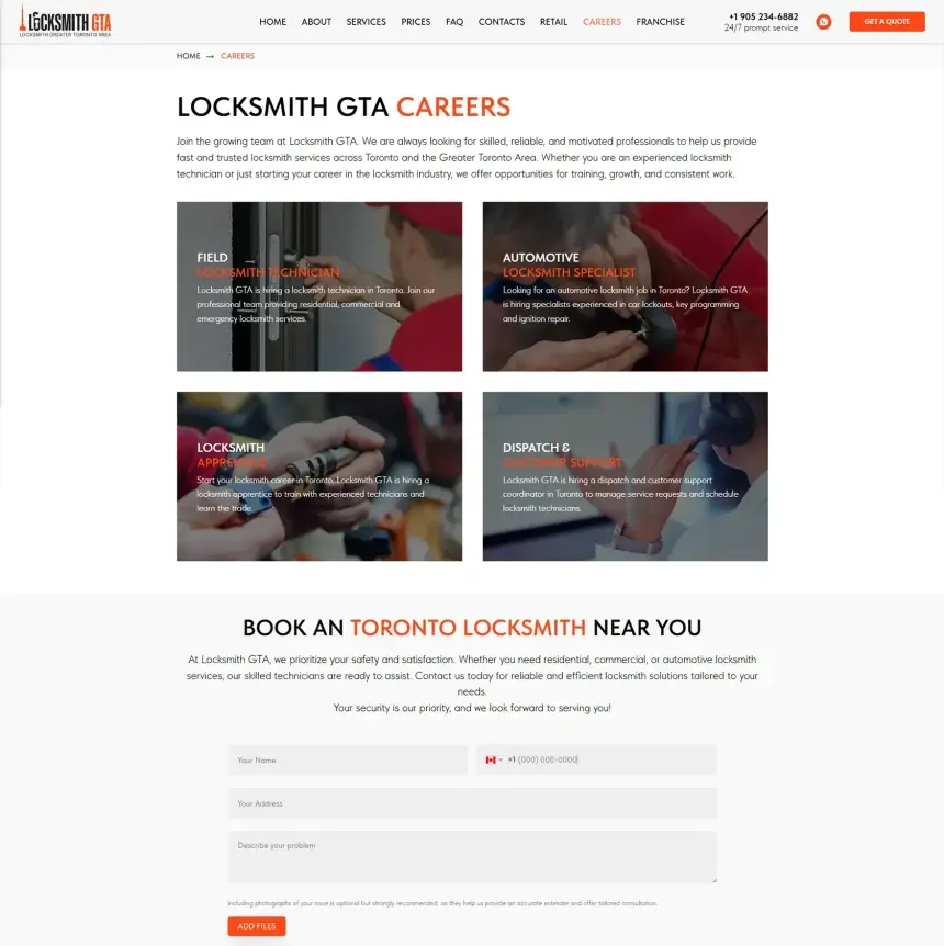 Услуги Locksmith GTA для дома, бизнеса и автомобилей