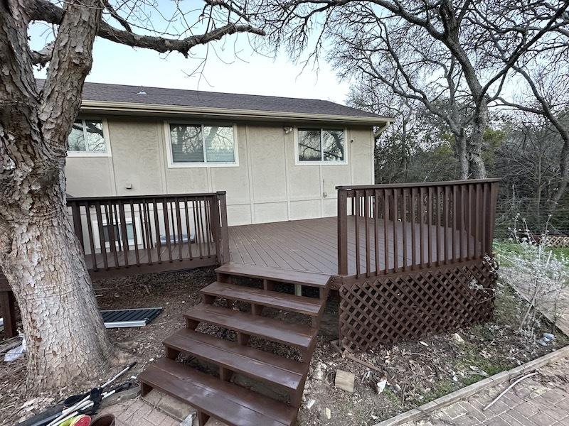 Two wooden decks and bridge restoration Austin TX — photo 11