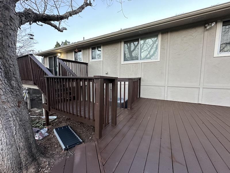 Two wooden decks and bridge restoration Austin TX — after