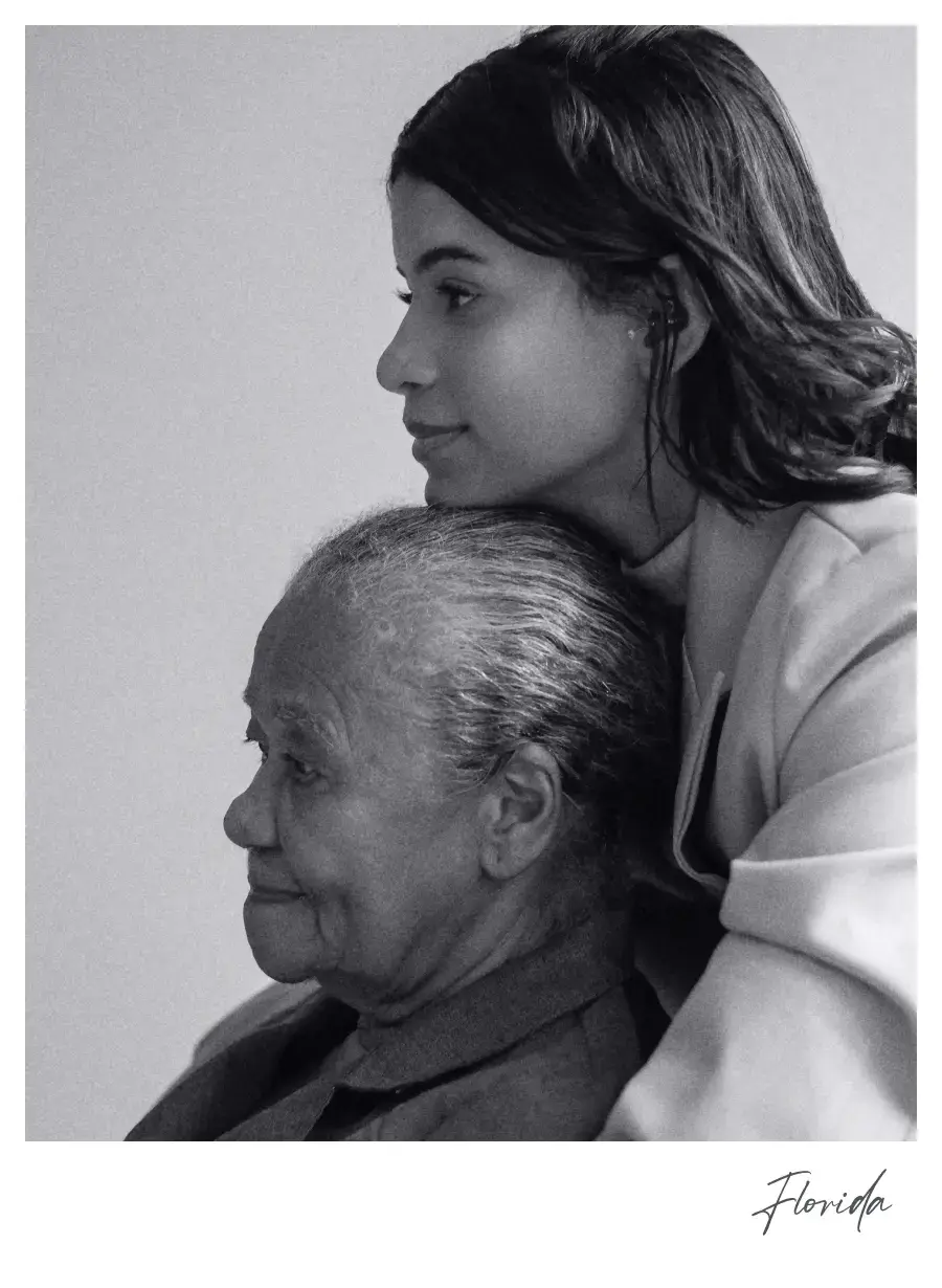 Photo of a girl and her grandmother