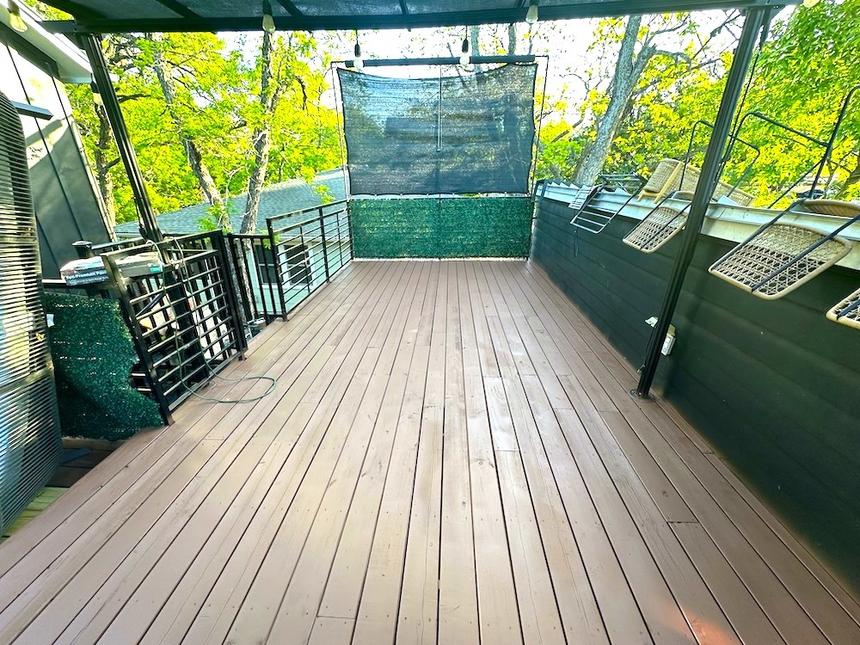 Wood Terrace Floor Repair & Painting — Downtown Austin, TX