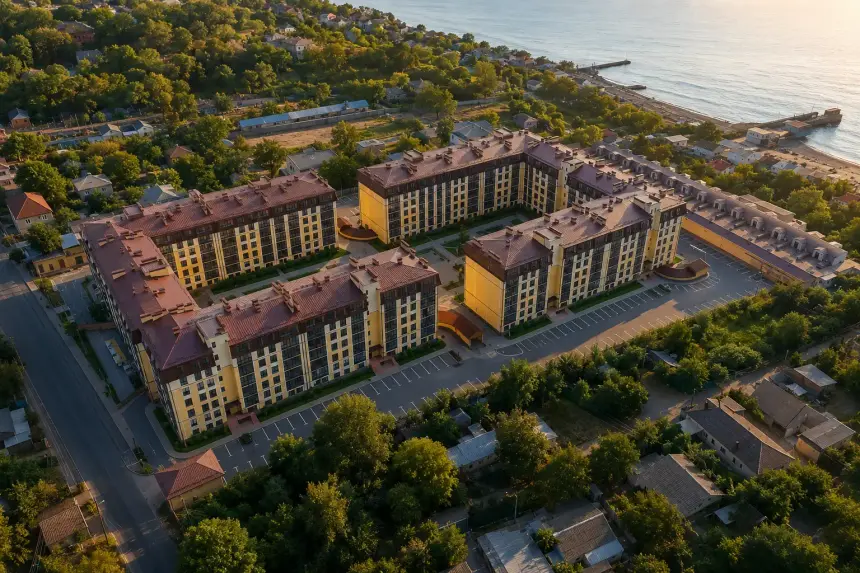ЖК Club Marine — фасад жилого комплекса у моря в Одессе