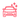 Red outline icon of a shiny restored car with sparkles