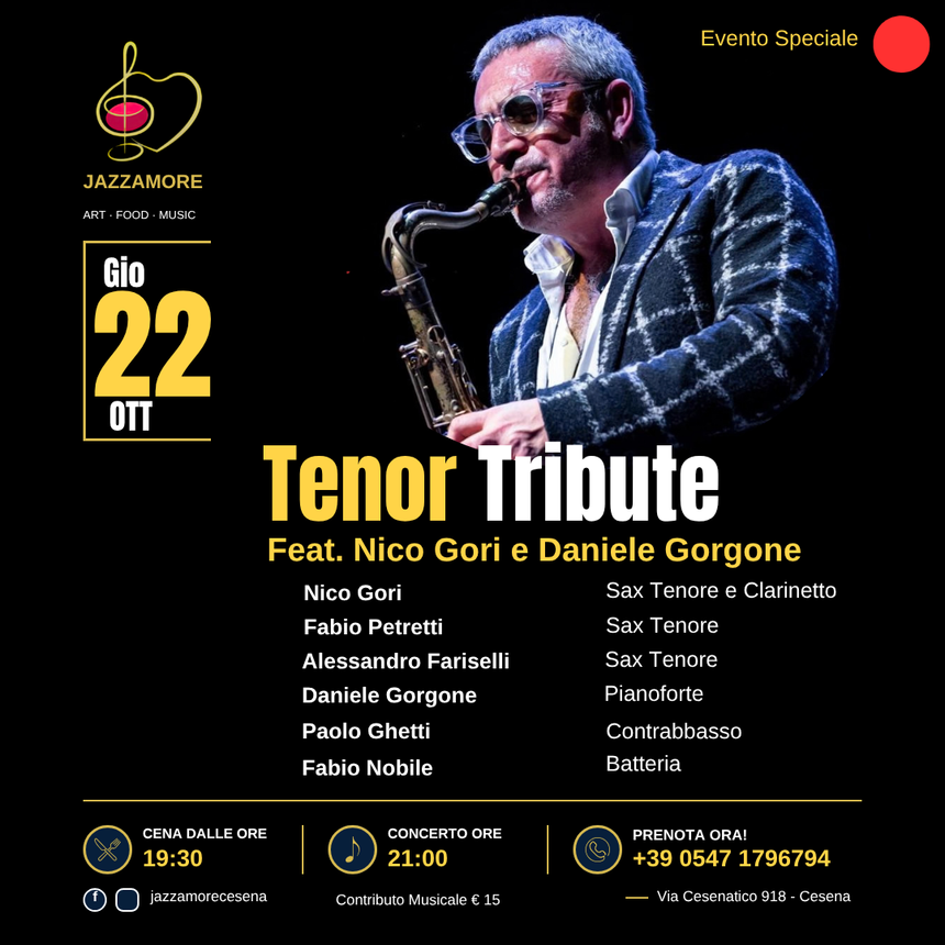 Tenor Tribute - 22 ottobre 2026 a Cesena