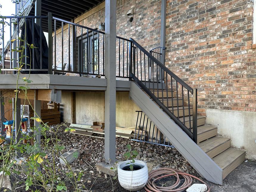 Two-level wood deck restoration Austin TX — photo 7