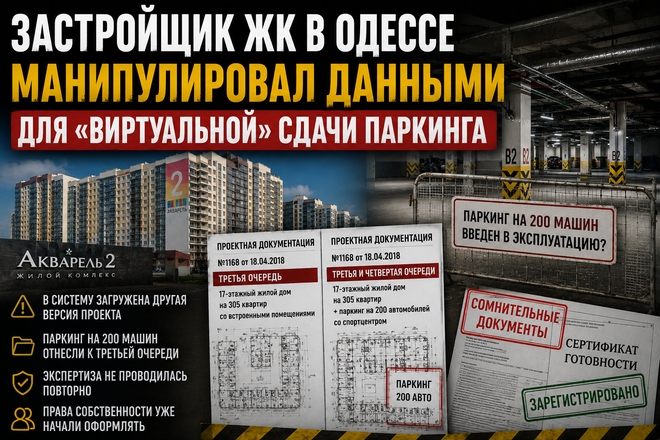 Паркинг ЖК Акварель 2 в Одессе — вопросы к документам