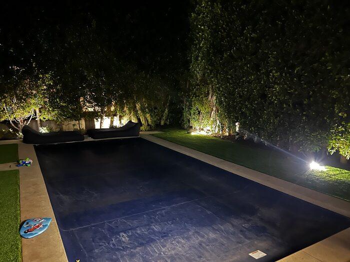 Klipsch landscape speakers and Samsung Terrace by the pool