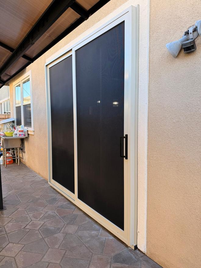 Patio slider security screen installed in Orange County, CA