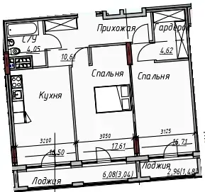 2-комнатные квартиры — фото 6