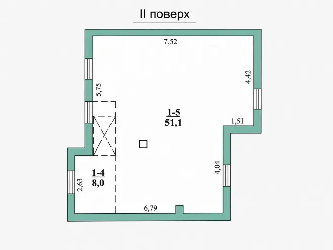 Планировка таунхауса Вилла Роз — план второго этажа