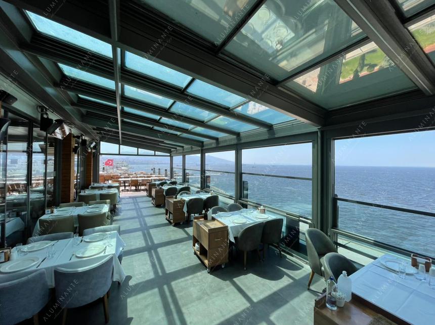 Restaurant with a sea view under a SKYTECH automatic glass roof, 15&nbsp;×&nbsp;5 m, photo 14
