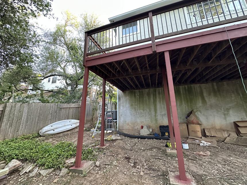 Cedar Park TX deck post replacement — after