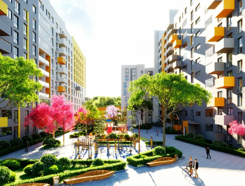 ЖК Riel City — благоустройство и озеленение территории