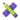 Green pencil crossed with a purple ruler