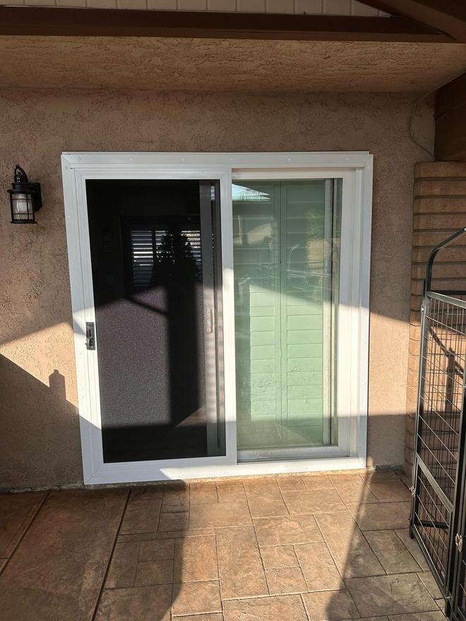Patio slider security screen installed in Orange County, CA