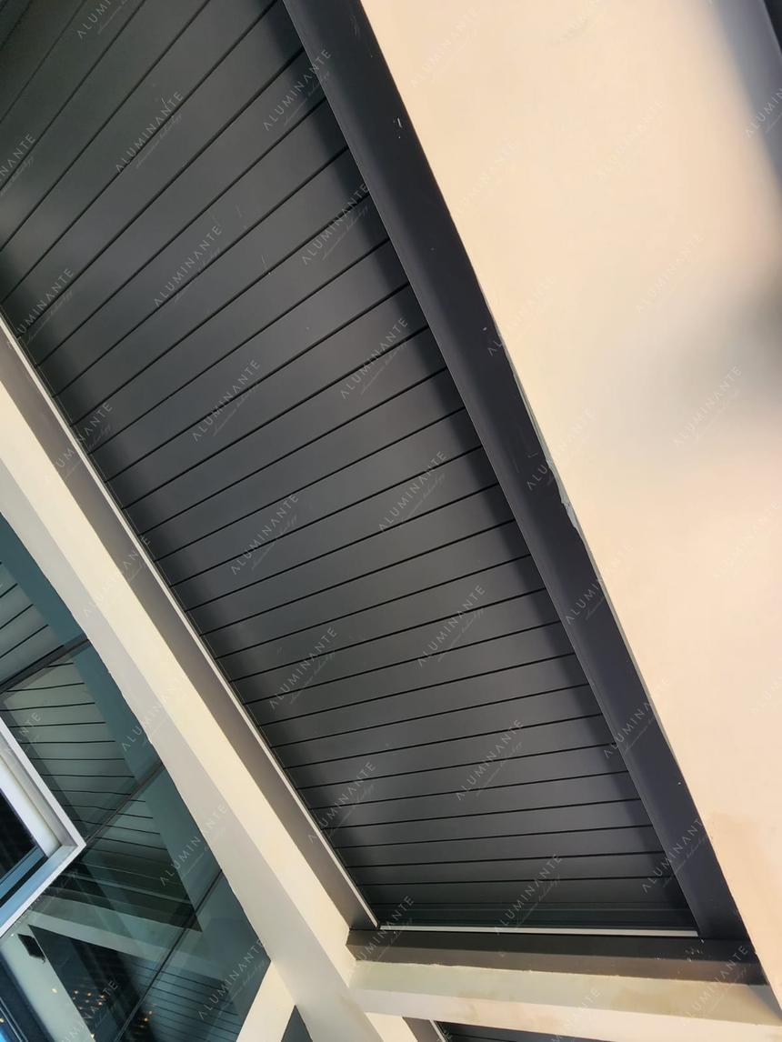 Louvered pergolas installed without supports in roof openings, photo 2