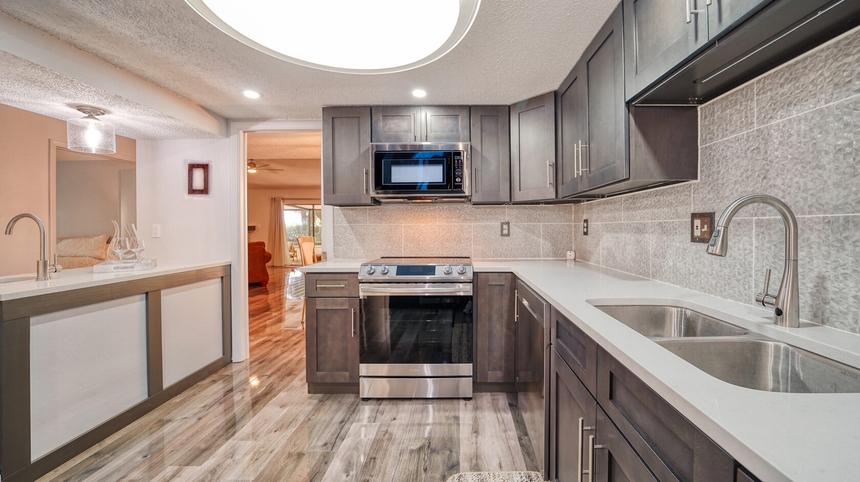 Kitchen of a furnished rental home