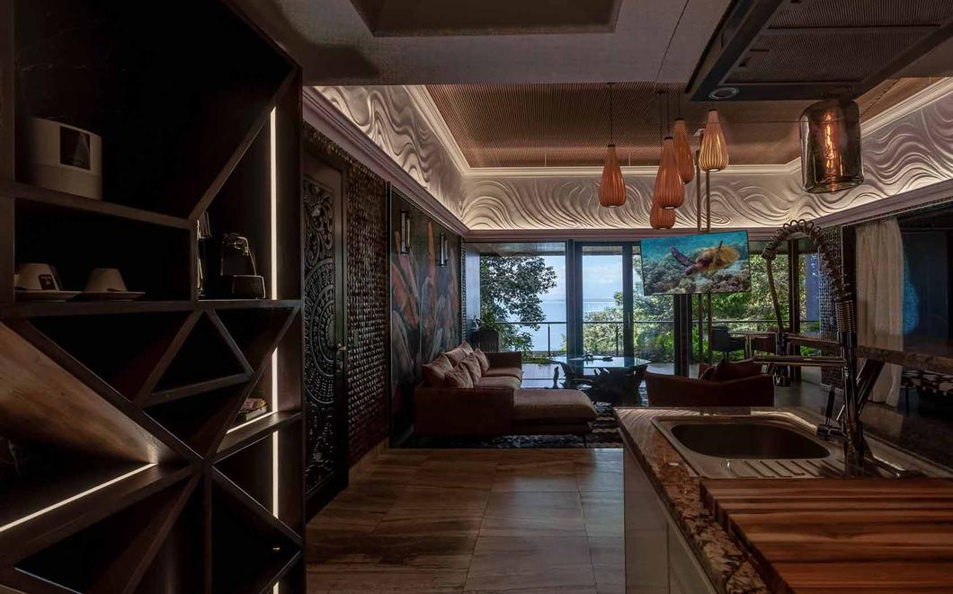 Luxury Villa (Four People), the corridor to the living room, Hotel Makanda, Manuel Antonio