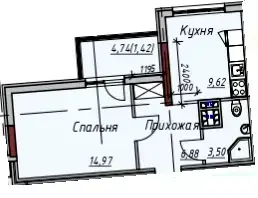 1-комнатные квартиры — фото 7