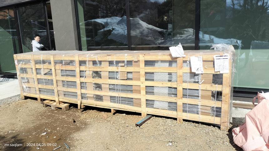 Wall-mounted louvered pivot-sliding pergola in two modules, photo 30