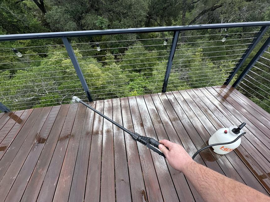 Additional IPE deck zone during restoration in West Lake Hills TX