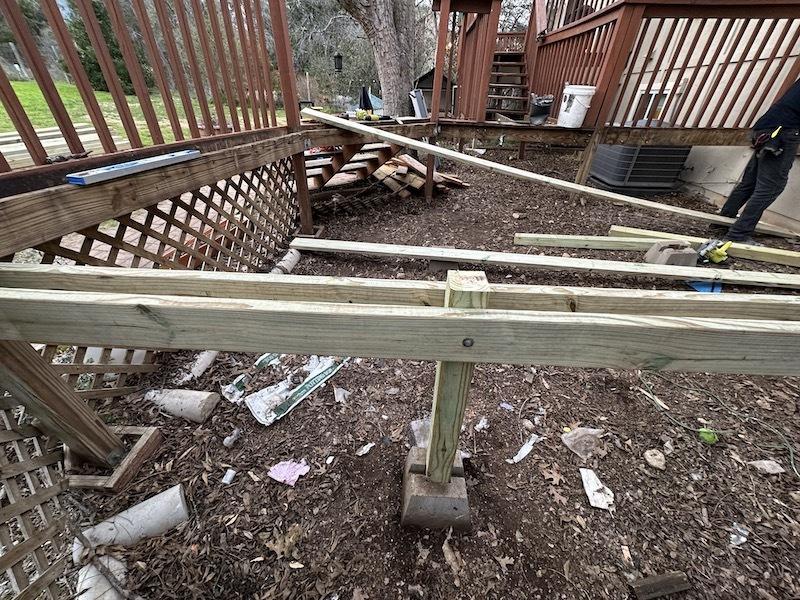 Two wooden decks and bridge restoration Austin TX — photo 6