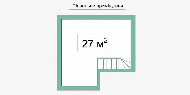 Планировка таунхауса Вавилон — план подвала 27 м²