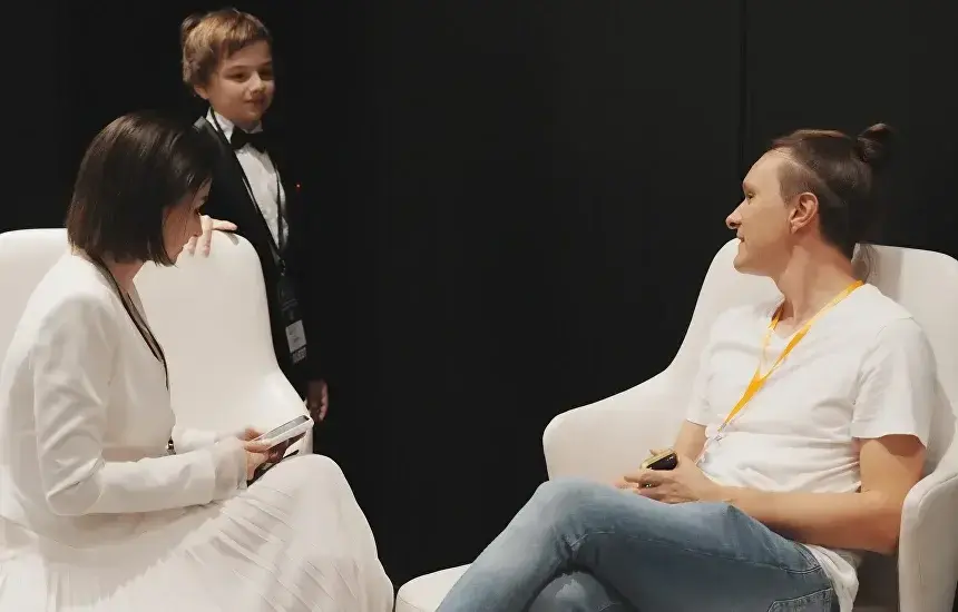 Large audience at tech conference