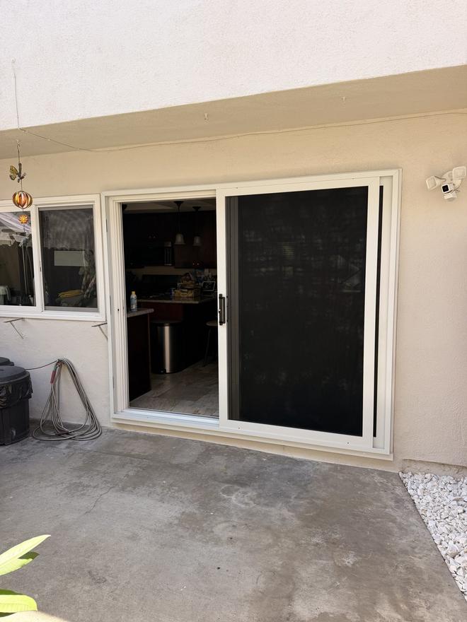 Patio slider security screen installed in Fountain Valley, CA