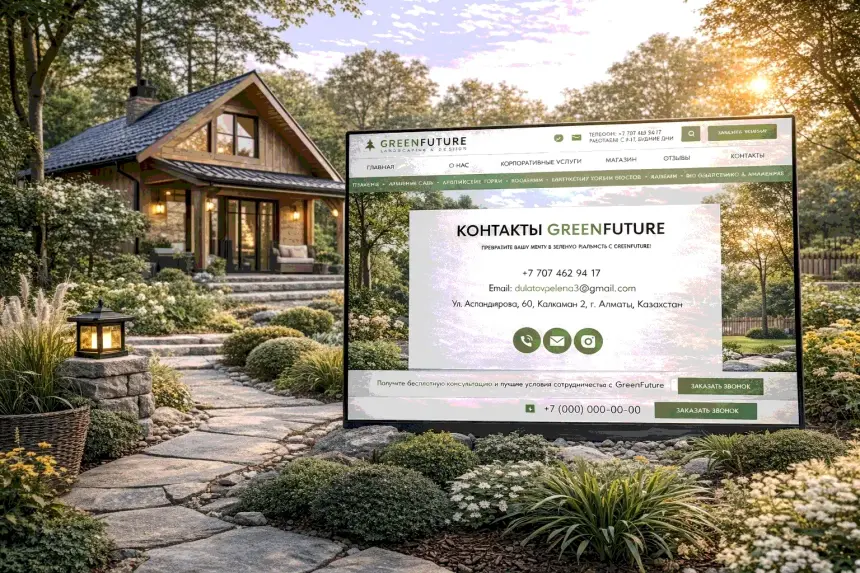Форма заявки GreenFuture на экране ноутбука