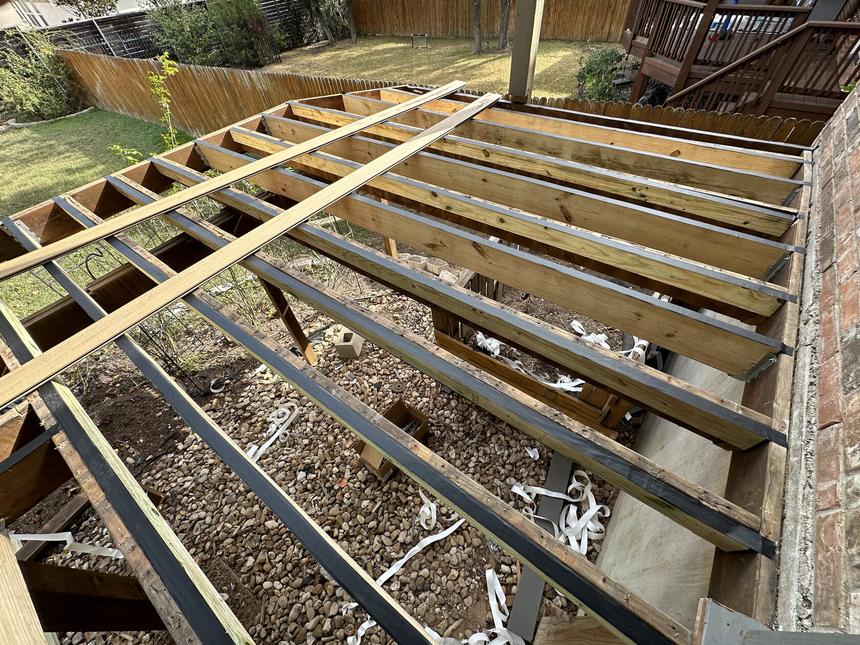 Two-level wood deck restoration Austin TX — photo 2