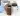 Foil pouch, transparent plastic jar with brown powder and white jar in laboratory