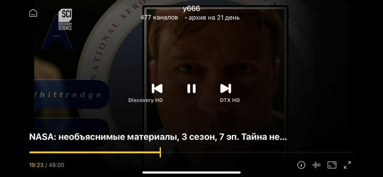 Полноэкранный просмотр с элементами управления
