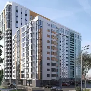 ЖК Sea Town — фасад житлового комплексу на вулиці Академіка Сахарова