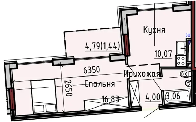 1-комнатные квартиры — фото 4