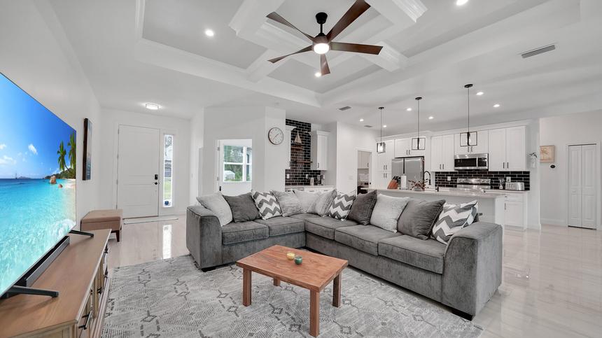 Living room of a furnished rental home