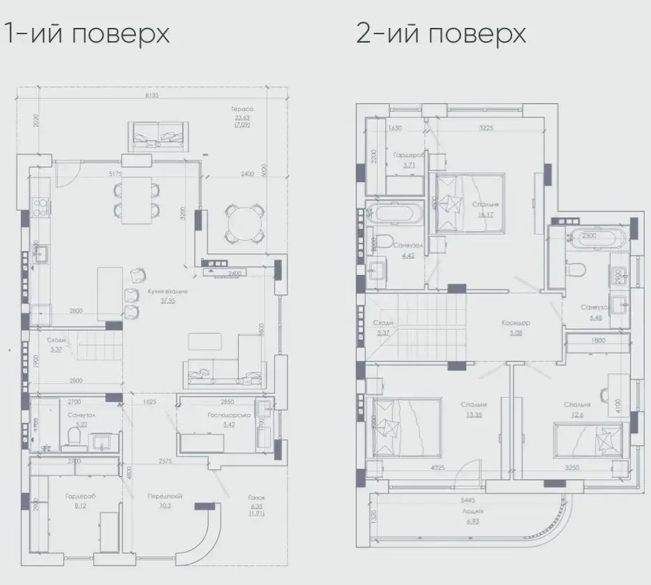 ONE CLUB VILLAGE — планировка дуплекса 3