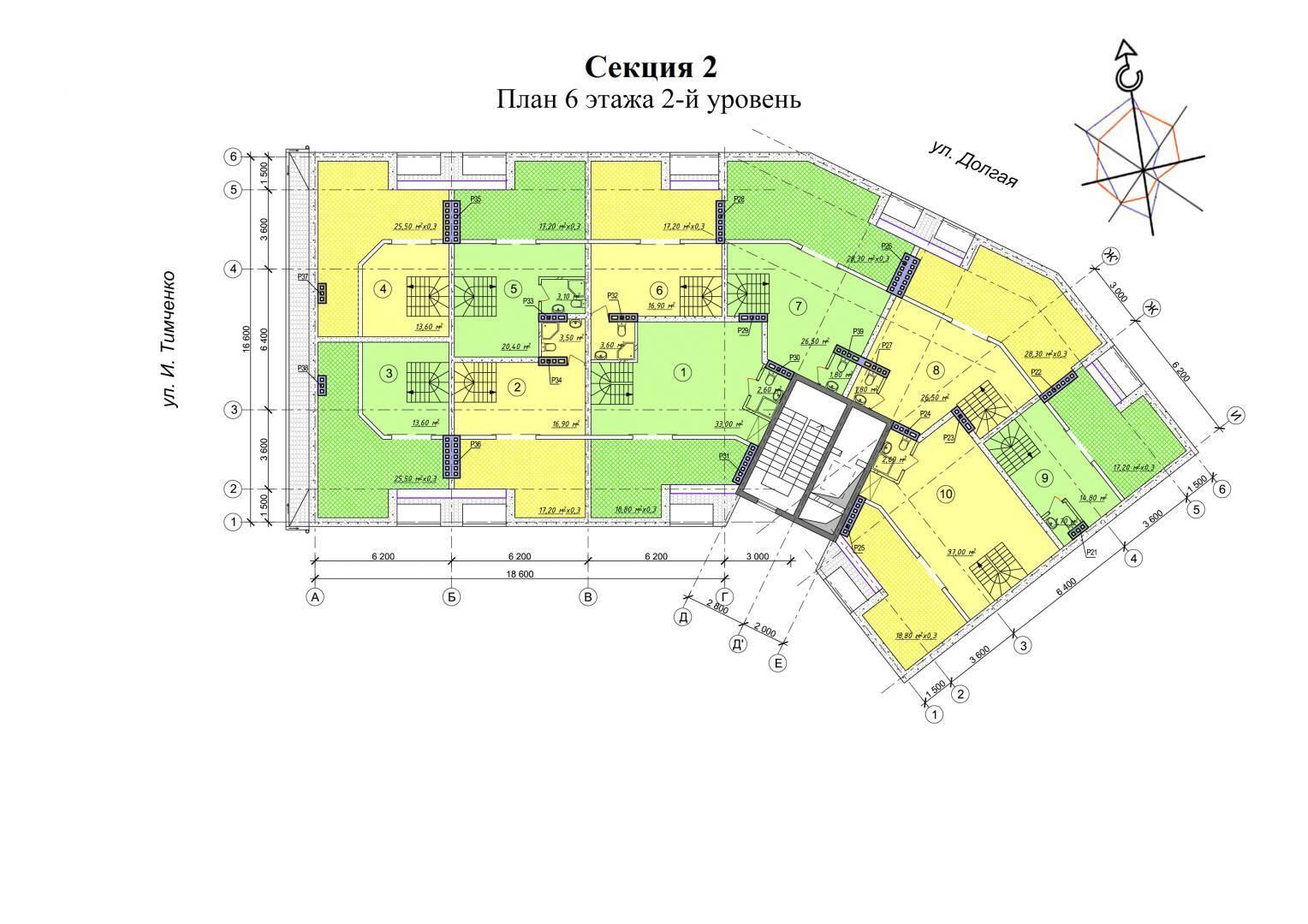 Типовая планировка этажа Club Marine 2 — вариант 5
