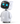 Cute white AI Robot smiling and standing looking at text with the number of FixMeBot's Users