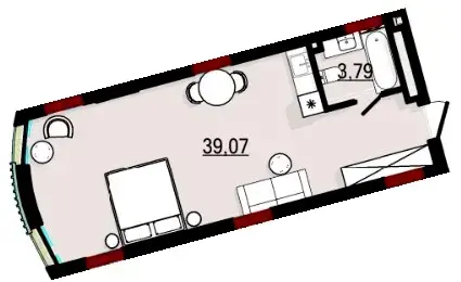Студия Spatium Hotel — интерьер 1