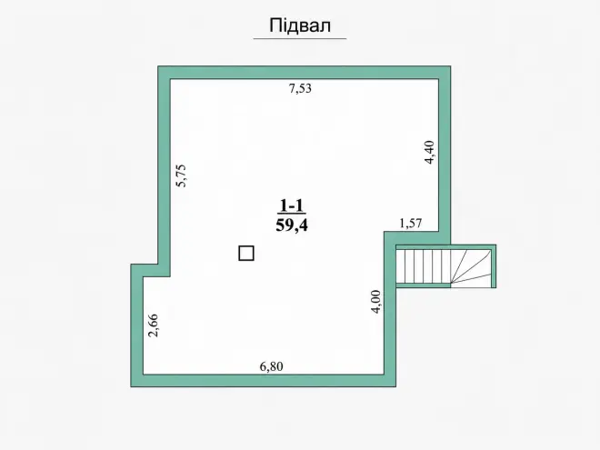 Планировка таунхауса Вилла Роз — план подвала