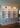 Living room white color display cabinet with decorative spot lights 