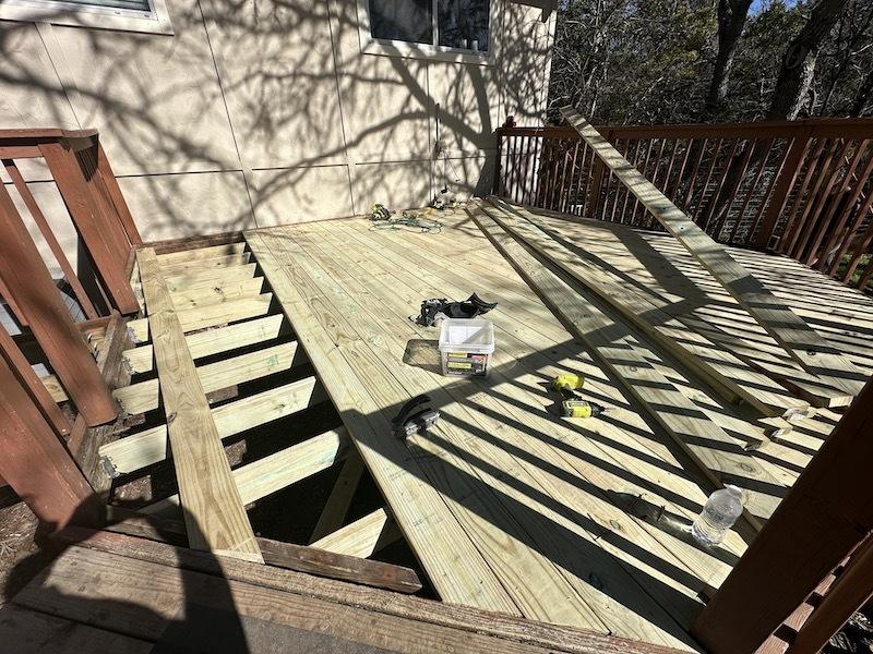 Two wooden decks and bridge restoration Austin TX — photo 8