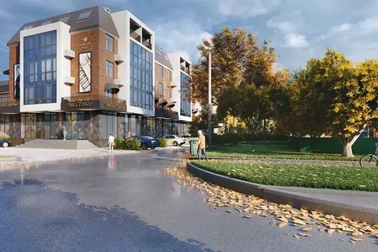ЖК Comfort Hall — фасад і вікна клубного будинку