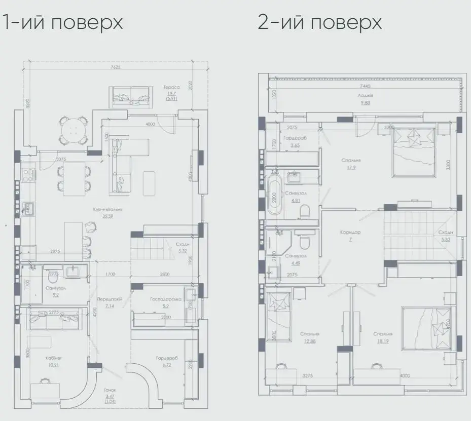 ONE CLUB VILLAGE — планировка дуплекса 5
